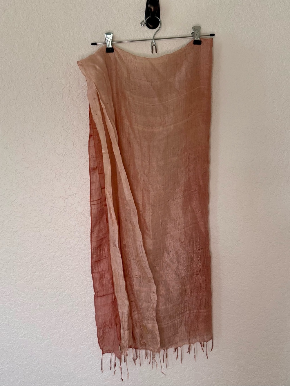 Lightweight Ombre Scarf in Blush and Dusty Rose